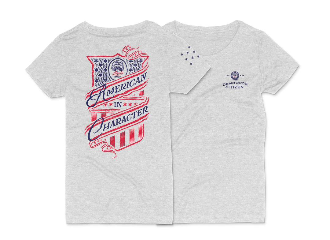 AMERICAN IN CHARACTER - LADIES SHORT-SLEEVE T
