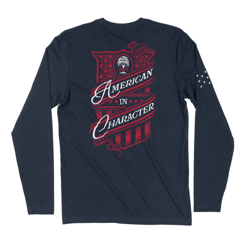 AMERICAN IN CHARACTER - MEN'S AND LADIES LONG-SLEEVE T – Damn Good