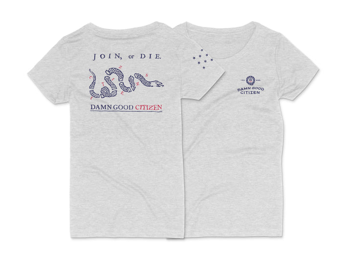 CITIZENS - JOIN OR DIE - LADIES SHORT-SLEEVE T