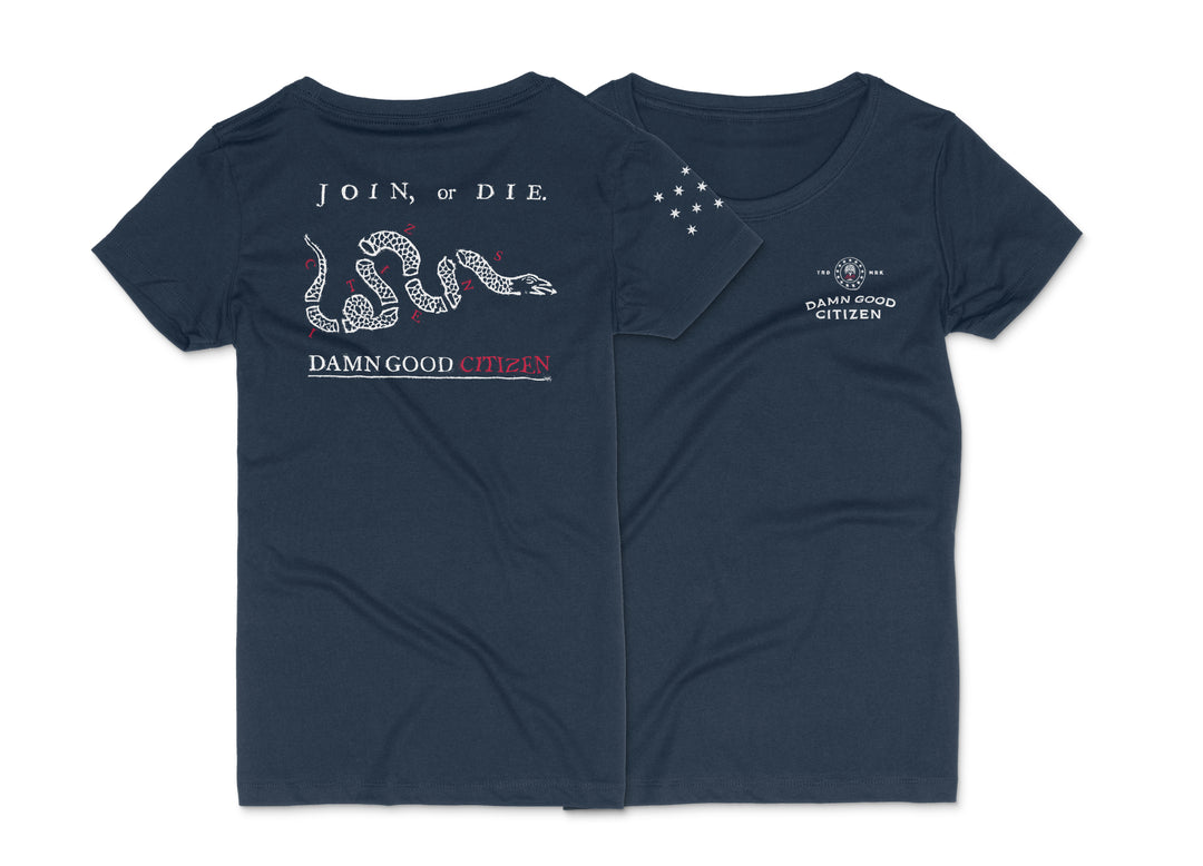 CITIZENS - JOIN OR DIE - LADIES SHORT-SLEEVE T