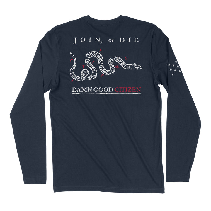 CITIZENS - JOIN OR DIE - MEN'S AND LADIES LONG-SLEEVE T