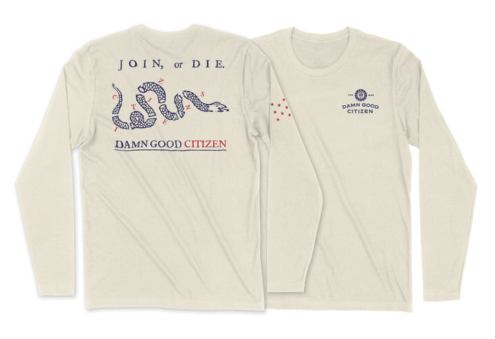 CITIZENS - JOIN OR DIE - MEN'S AND LADIES LONG-SLEEVE T